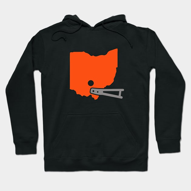 Ohio Retro Helmet - Brown Hoodie by KFig21